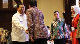 Capres Koalisi Indonesia Maju (KIM) Prabowo Subianto menghadiri Seminar Nasional Kebangsaan Bersama 1000 Guru, Rektor & Cendekiawan di Jakarta. (Dok. Tim Media Prabowo)
