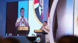 Prabowo Subianto dalam acara deklarasi dukungan dari Jaringan Induk Koperasi Unit Desa (KUD) di Milennium Hotel Sirih, Jakarta. (Dok. Tim Media Prabowo Subianto)