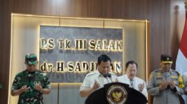 Menteri Pertahanan Prabowo Subianto menghadiri peresmian RS TNI TK III Salak dr. H Sadjiman, Bogor, Jawa Barat. (Dok. Tim Media Prabowo Subianto)
