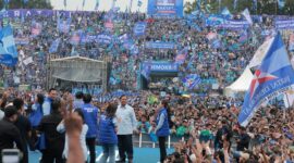 Kampanye nasional Partai Demokrat bertajuk 'Demokrat Menang, Prabowo Presiden' di Stadion Gajayana, Kota Malang. (Dok. TKN Prabowo Gibran)
