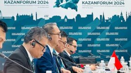 Deputi Bidang Koordinasi Kerja Sama Ekonomi Internasional Edi Prio Pambudi telah melakukan Pertemuan Ketua Kelompok Kerja Perdagangan, Investasi, dan Industri RI-Rusia. (Dok. Ekon.go.id)

